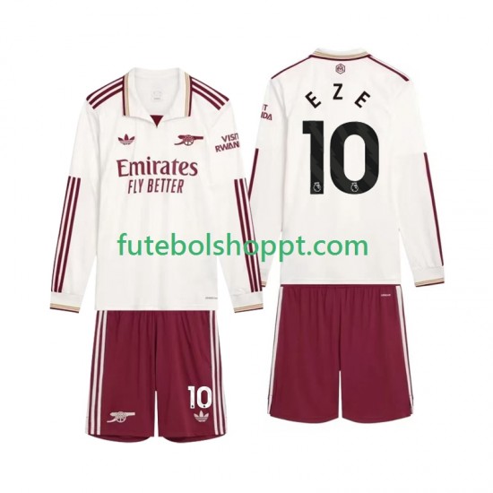Camisola Júnior Arsenal Eze 10 Terceiro Equipamento 2025-2026 Manga Comprida