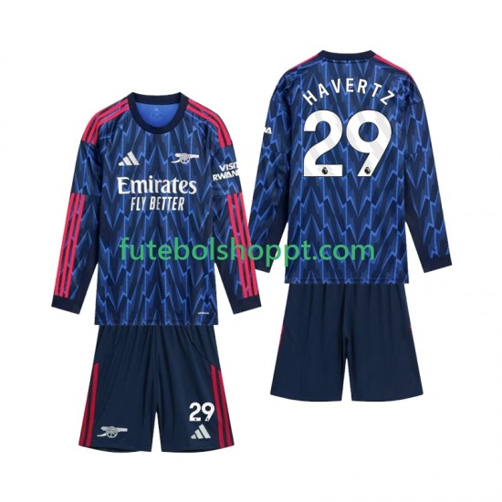 Camisola Júnior Arsenal Havertz 29 Alternativa Equipamento 2025-2026 Manga Comprida