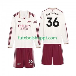 Camisola Júnior Arsenal Zubimendi 36 Terceiro Equipamento 2025-2026 Manga Comprida