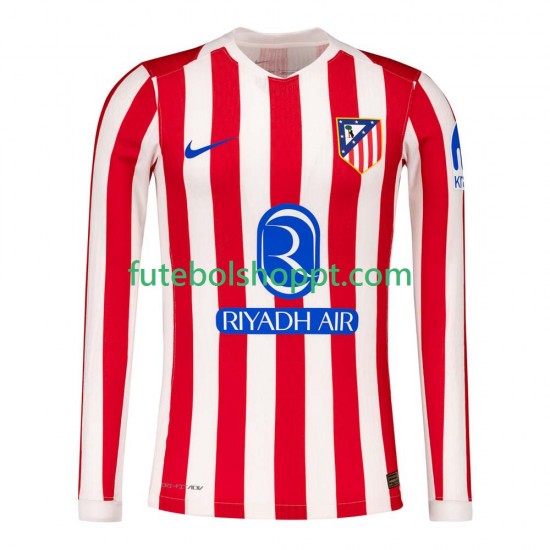 Camisola Homem Atlético Madrid Principais Equipamento 2025-2026 Manga Comprida