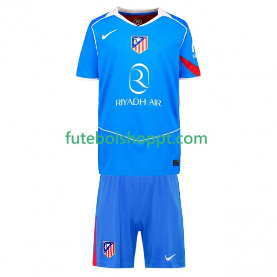 Camisola Júnior Atlético Madrid Terceiro Equipamento 2025-2026 Manga Curta