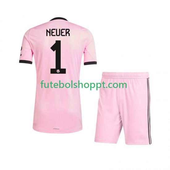Camisola Júnior Bayern de Munique Manuel Neuer 1 UCL Guarda-redes Terceiro Equipamento 2025-2026 Manga Curta