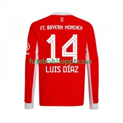 Camisola Homem Bayern de Munique Luis Diaz 14 Principais Equipamento 2025-2026 Manga Comprida