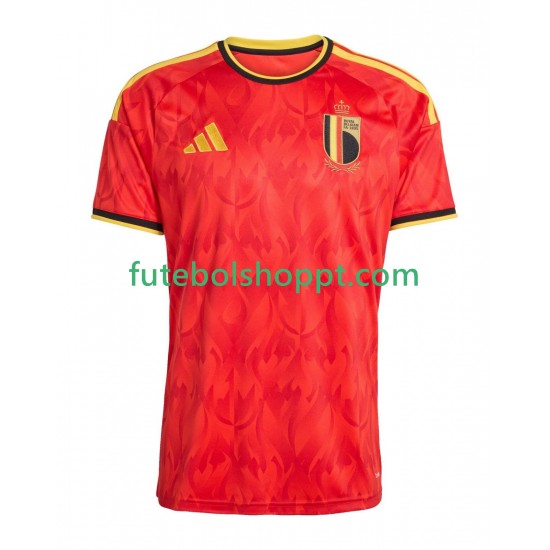Camisola Homem Bélgica Principais Equipamento Copa do Mundo 2026 Manga Curta