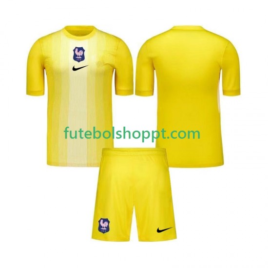Camisola Júnior França Guarda-redes Principais Equipamento 2025 Manga Curta