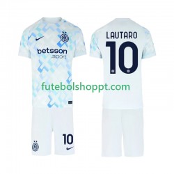 Camisola Júnior Inter de Milão Lautaro Martinez 10 Alternativa Equipamento 2025-2026 Manga Curta
