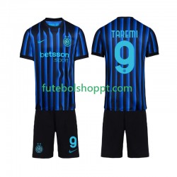 Camisola Júnior Inter de Milão Marcus Thuram 9 Principais Equipamento 2025-2026 Manga Curta