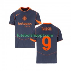 Camisola Homem Inter de Milão Marcus Thuram 9 Terceiro Equipamento 2025-2026 Manga Curta