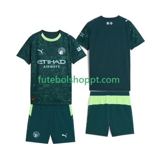 Camisola Júnior Manchester City Quarto Equipamento 2025-2026 Manga Curta