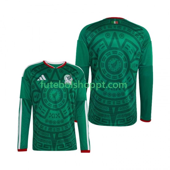 Camisola Homem México Principais Equipamento Copa do Mundo 2026 Manga Comprida