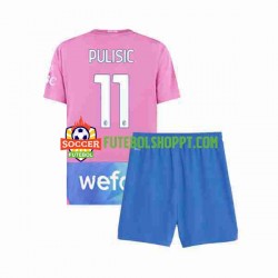 Camisola Júnior AC Milan Christian Pulisic 11 Terceiro Equipamento 2023-2024 Manga Curta Camisola Júnior AC Milan Christian Pulisic 11 Terceiro Equipamento 2023-2024 Manga Curta