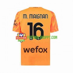 Camisola Homem AC Milan Mike Maignan 16 Guarda-redes Alternativa Equipamento 2023-2024 Manga Curta