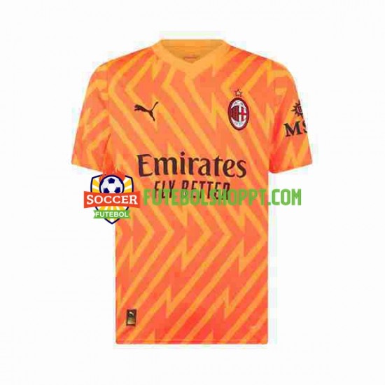 Camisola Homem AC Milan Mike Maignan 16 Guarda-redes Alternativa Equipamento 2023-2024 Manga Curta