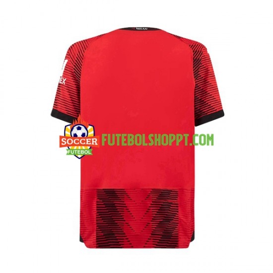 Camisola Homem AC Milan Principais Equipamento 2023-2024 Manga Curta