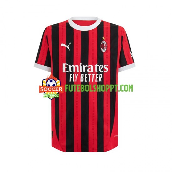 Camisola Homem AC Milan Principais Equipamento 2024-2025 Manga Curta