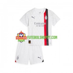 Camisola Júnior AC Milan Alternativa Equipamento 2023-2024 Manga Curta