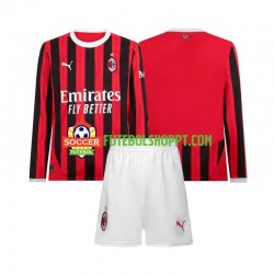 Camisola Júnior AC Milan Principais Equipamento 2024-2025 Manga Comprida