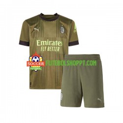 Camisola Júnior AC Milan Terceiro Equipamento 2022-2023 Manga Curta