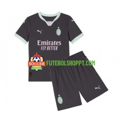 Camisola Júnior AC Milan Terceiro Equipamento 2024-2025 Manga Curta