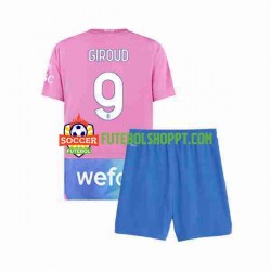 Camisola Júnior AC Milan Olivier Giroud 9 Terceiro Equipamento 2023-2024 Manga Curta Camisola Júnior AC Milan Olivier Giroud 9 Terceiro Equipamento 2023-2024 Manga Curta