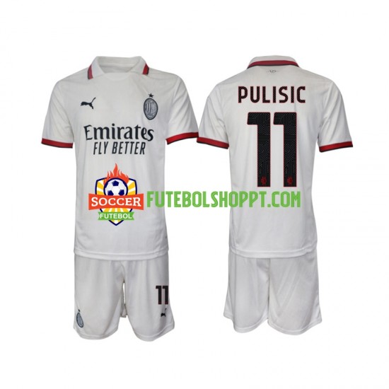 Camisola Júnior AC Milan Pulisic 11 Alternativa Equipamento 2024-2025 Manga Curta