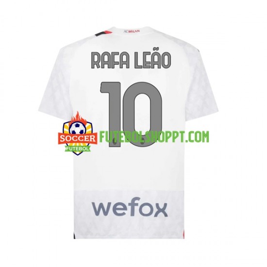 Camisola Homem AC Milan Rafael Leao 10 Alternativa Equipamento 2023-2024 Manga Curta
