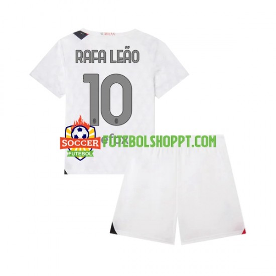 Camisola Júnior AC Milan Rafael Leao 10 Alternativa Equipamento 2023-2024 Manga Curta