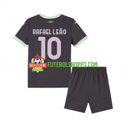 Camisola Júnior AC Milan Rafael Leao 10 Terceiro Equipamento 2024-2025 Manga Curta