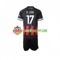 Camisola Júnior AC Milan Rafael Leao 17 Principais Equipamento 2022-2023 Manga Curta