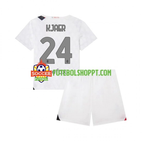 Camisola Júnior AC Milan Simon Kjaer 24 Alternativa Equipamento 2023-2024 Manga Curta