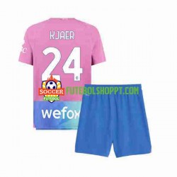 Camisola Júnior AC Milan Simon Kjaer 24 Terceiro Equipamento 2023-2024 Manga Curta Camisola Júnior AC Milan Simon Kjaer 24 Terceiro Equipamento 2023-2024 Manga Curta