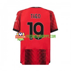 Camisola Homem AC Milan Theo Hernandez 19 Principais Equipamento 2023-2024 Manga Curta