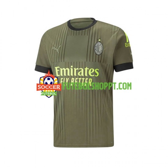 Camisola Homem AC Milan Terceiro Equipamento 2022-2023 Manga Curta