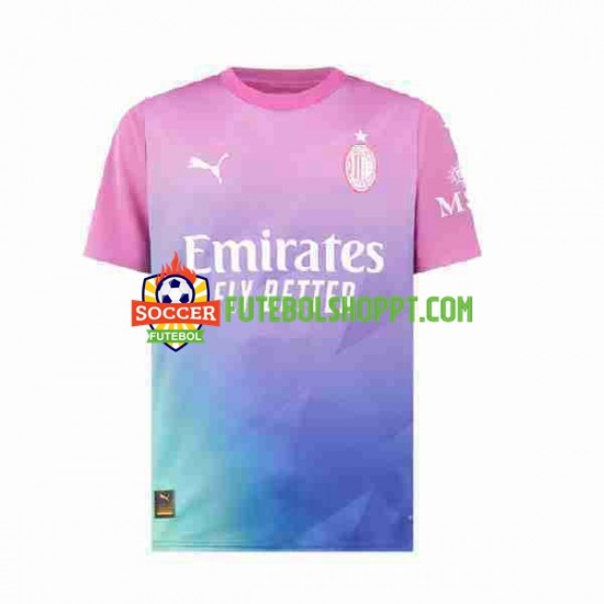 Camisola Homem AC Milan Terceiro Equipamento 2023-2024 Manga Curta
