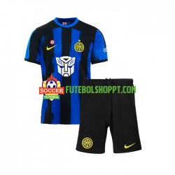 Camisola Júnior AC Milan Transformers Principais Equipamento 2023-2024 Manga Curta