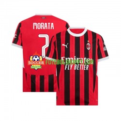 Camisola Homem AC Milan UCL Font MORATA 7 Principais Equipamento 2024-2025 Manga Curta