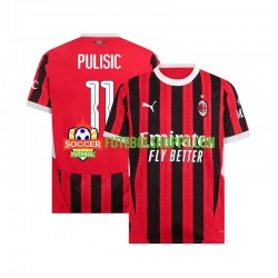 Camisola Homem AC Milan UCL Font PULISIC 11 Principais Equipamento 2024-2025 Manga Curta
