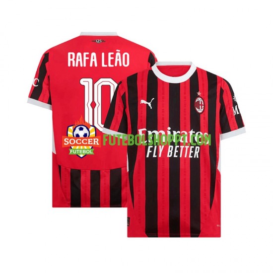 Camisola Homem AC Milan UCL Font RAFA LEAO 10 Principais Equipamento 2024-2025 Manga Curta