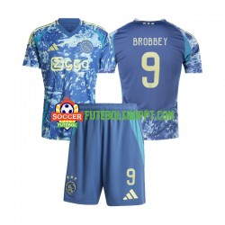 Camisola Júnior AFC Ajax Brian Brobbey 9 Alternativa Equipamento 2024-2025 Manga Curta