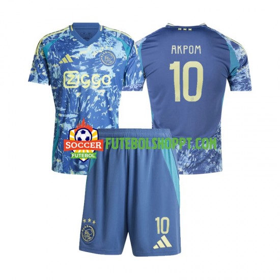 Camisola Júnior AFC Ajax Chuba Akpom 10 Alternativa Equipamento 2024-2025 Manga Curta
