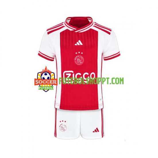 Camisola Júnior AFC Ajax Principais Equipamento 2023-2024 Manga Curta