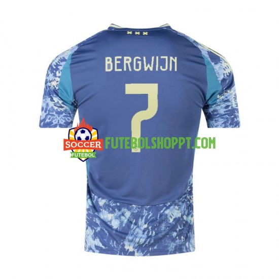 Camisola Homem AFC Ajax Steven Bergwijn 7 Alternativa Equipamento 2024-2025 Manga Curta
