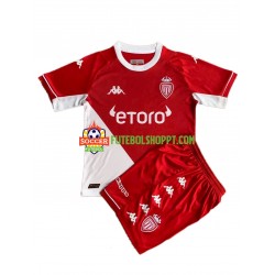 Camisola Júnior AS Monaco Principais Equipamento 2021-2022 Manga Curta