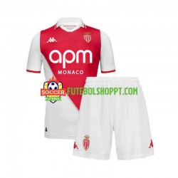 Camisola Júnior AS Monaco Principais Equipamento 2024-2025 Manga Curta