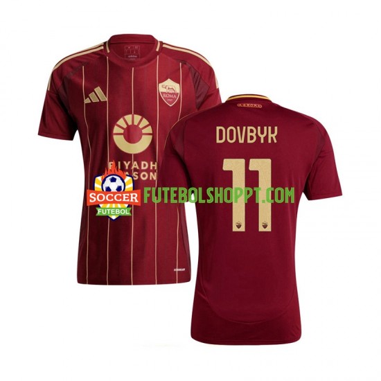 Camisola Homem AS Roma Artem Dovbyk 11 Principais Equipamento 2024-2025 Manga Curta