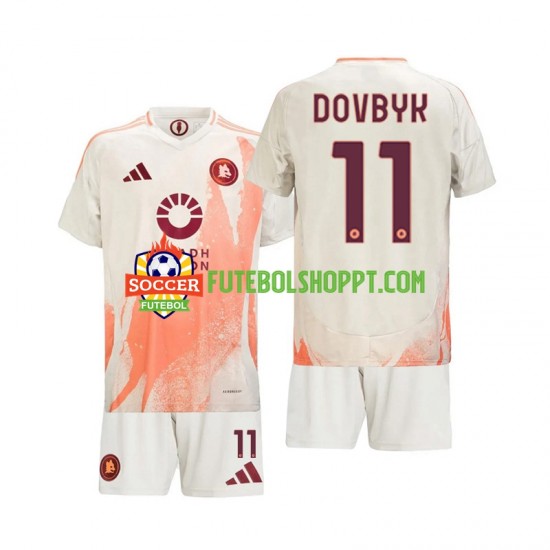 Camisola Júnior AS Roma Artem Dovbyk 11 Alternativa Equipamento 2024-2025 Manga Curta