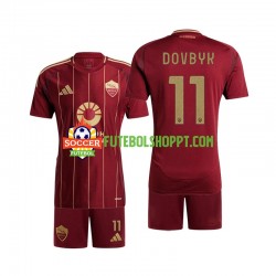 Camisola Júnior AS Roma Artem Dovbyk 11 Principais Equipamento 2024-2025 Manga Curta