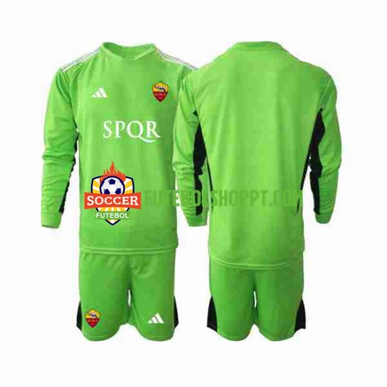 Camisola Júnior AS Roma Guarda-redes Alternativa Equipamento 2023-2024 Manga Comprida