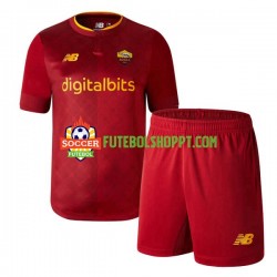 Camisola Júnior AS Roma Principais Equipamento 2022-2023 Manga Curta