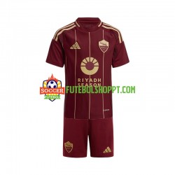Camisola Júnior AS Roma Principais Equipamento 2024-2025 Manga Curta